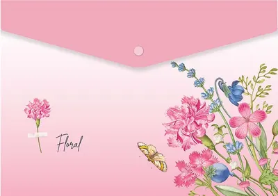 Mapă cu capsă Spree Floral - A4, sortiment