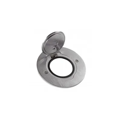 Receptacle pentru floor priza Arteor/Mosaic - versiune rotunda - stainless steel