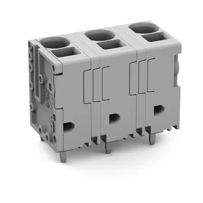 PCB terminal block; 6 mm²; Pin spacing 15 mm; 2-pole; Push-in CAGE CLAMP®; 6,00 mm²; gray