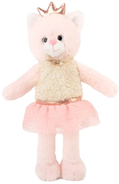 Jucărie de pluș Amek Toys - Pisoi, roz, 46 cm
