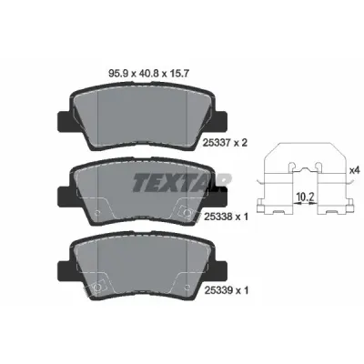 Set placute frana, frana disc TEXTAR 2533701