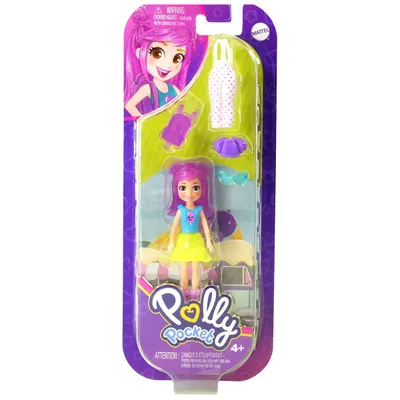 Mini papusa cu haine de schimb Polly Pocket, HRD59