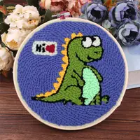 Set creativ pentru broderie Em Art - Dinozaur, 20 x 20 cm