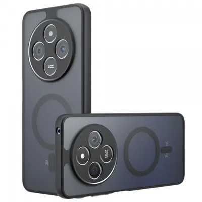 Husa MagSafe pentru Xiaomi Redmi 14C, Techsuit, PureFrost, Neagra Satinata