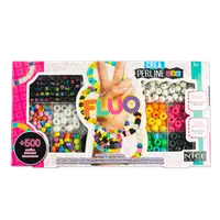 Kit creativ DIY - coliere si bratari cu margele fluorescente, 500 piese, Perline ABC