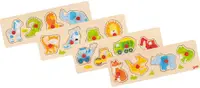 Puzzle cu manere Goki - Animale salbastice