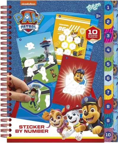Carte cu autocolante după număr Totum - Paw Patrol