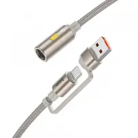 Bricheta Electrica HOCO UA38B, USB-C / USB-A, 0.3m, Auriu