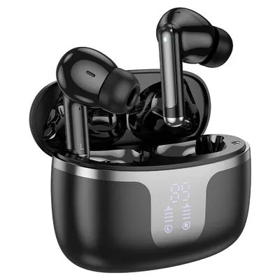 Casti Bluetooth Hoco EQ10 Harmony, 300mAh, Autonomie 7 Ore, Afisaj digital, Negru Engros
