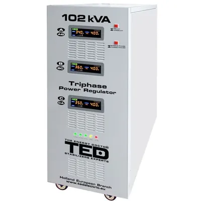 Stabilizator retea 380V maxim 102KVA-SVC cu servomotor trifazat TED102K3SVC, 70kW TED000064