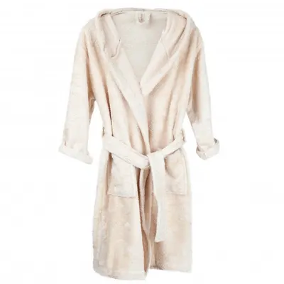Halat de baie frotir din bambus pentru copii 8-10 ani Frosted Almond