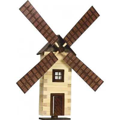 Set Moara de vant din lemn decorativa pentru perete Walachia