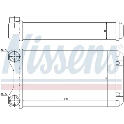 Schimbator caldura, incalzire habitaclu NISSENS 70226