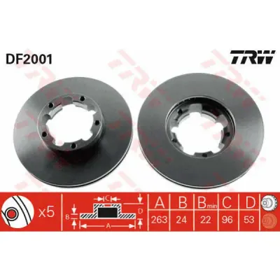 Disc frana TRW DF2001