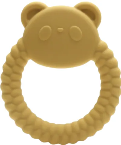 Dispozitiv de dentitie din silicon Lorelli Premium - Panda, Yellow