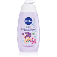 NIVEA Kids Sparkle Berry gel de duș și șampon delicat pentru copii 3 in 1
