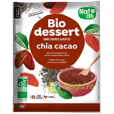 Desert cu Chia si Cacao fara Zahar Ecologic/Bio 40g