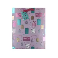 Pungă de cadou hârtie L Birthday Pink