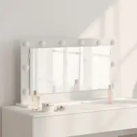 vidaXL Oglindă de toaletă Alb 80 x 45 x 18 cm Dreptunghiular