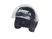 Casca moto semi-integrala cu ochelari adulti, Safebet HF-227, culoare negru mat, marime 2XL