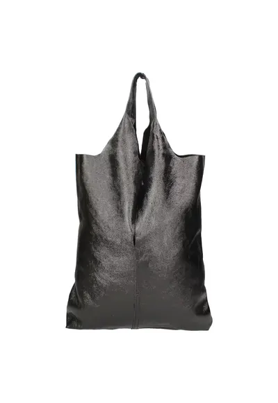 Geanta hobo de piele cu etui - Negru