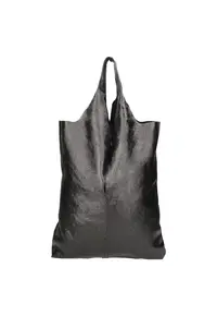 Geanta hobo de piele cu etui - Negru