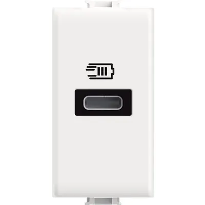 Incarcator Usb tip C 20W Bticino Matix AM4192C, alb