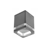 Spot - Ceiling luminaire RIVEN, alum, 102×120, IP54, max 35W, square, graphite