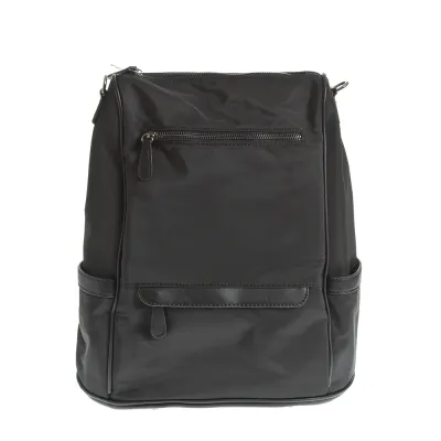 Rucsac negru cu doua buzunare frontale