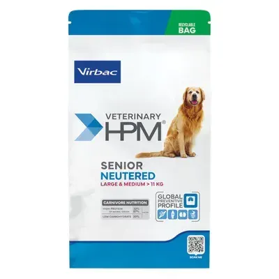 Hrana uscata pentru caini Virbac HPM Adult Senior Neutered Large Medium 12 kg
