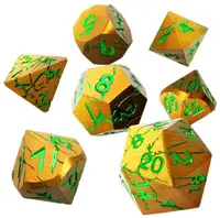 Set de zaruri GlassStaff - Metal RPG Dice Set, Gorgon Gaze (7 buc)