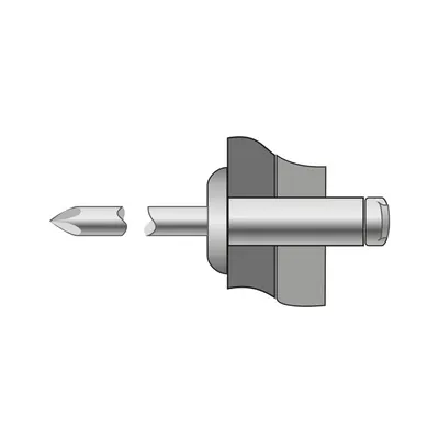 Pop-nituri Cap Bombat Aluminiu - Inox-4.8 X 8