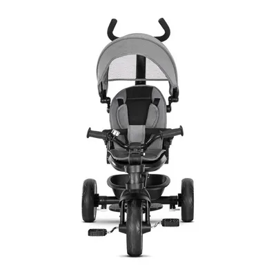 Tricicleta pentru copii Lorelli Tino Grey cu sezut rotativ 360 grade, scaun rabatabil, control parental, greutate admisa 25 kg