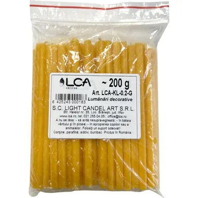 Lumanari Decorative Galben, 200 g
