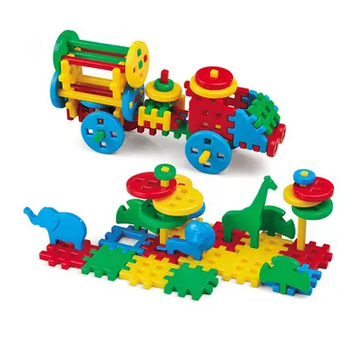 Set de construit cu blocuri waffle mix de 100 de piese