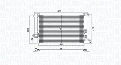 Radiator AC condensator cu uscator potrivit ALFA ROMEO 147, 156, GT 1.6-3.2 02.97-09.10