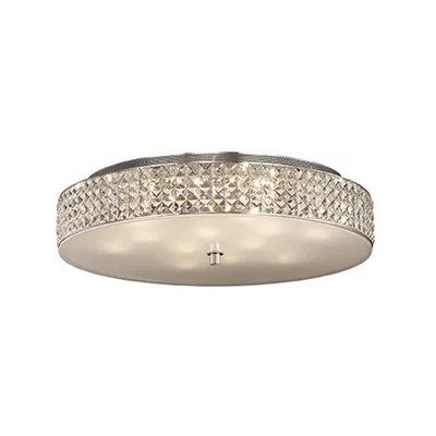 Plafoniera cu elemente de cristal patrate 12x40W
