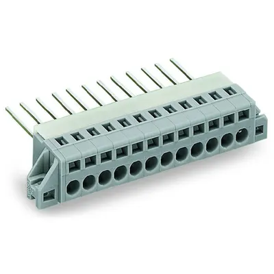 Feedthrough terminal block; Plate thickness: 1.5 mm; 2.5 mm²; Pin spacing 5 mm; 8-pole; CAGE CLAMP®; 2,50 mm²; gray