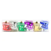 Set 6 decorațiuni cizmulițe colorate, 4 cm, Xmas Magic