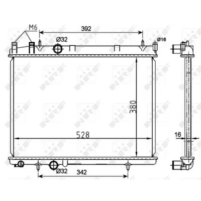Radiator, racire motor NRF 53108