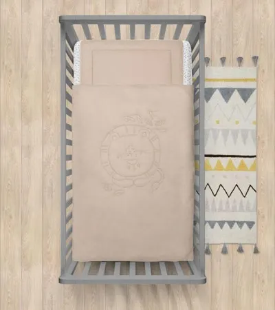 Lenjerie pat 2 piese cu umplutura Animals and Love Lion A002