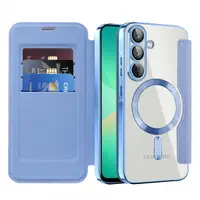 Husa MagSafe pentru Samsung Galaxy A26 A266, Techsuit, SmartMag Book, Bleu