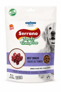 Recompense pentru caini Serrano Grain Free cu vita miel 150 gr