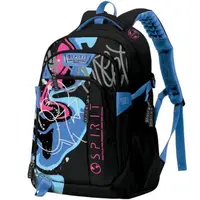 Rucsac Spirit Pattern Graffiti, Negru cu Roz, 49x35x16 cm