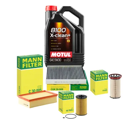 Pachet Revizie Ulei MOTUL + Filtre Mann pentru Audi A3 2012-2020 1.9TDI 143cp