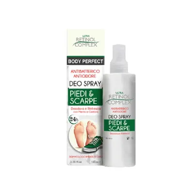 Spray deodorant si dezinfectant pentru picioare si incaltaminte, Ultra Retinol Complex, 100 ml