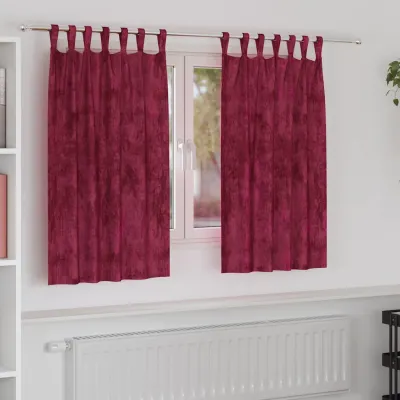 vidaXL Cortine din catifea 2 buc. Roșu Vin 140 x 140 cm Catifea