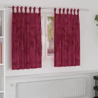 vidaXL Cortine din catifea 2 buc. Roșu Vin 140 x 140 cm Catifea