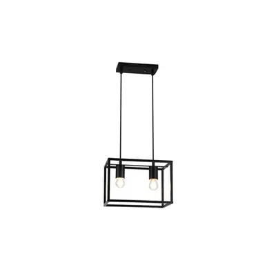 Lampa tavan - Ceiling fixture DIU2 ,3628, AC220-240V,50/60Hz,2*E27, IP20,30CMX18CMX20CM,double, black
