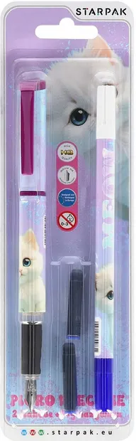 Set de scris Starpak Kitty – Stilou, rezerve și corector